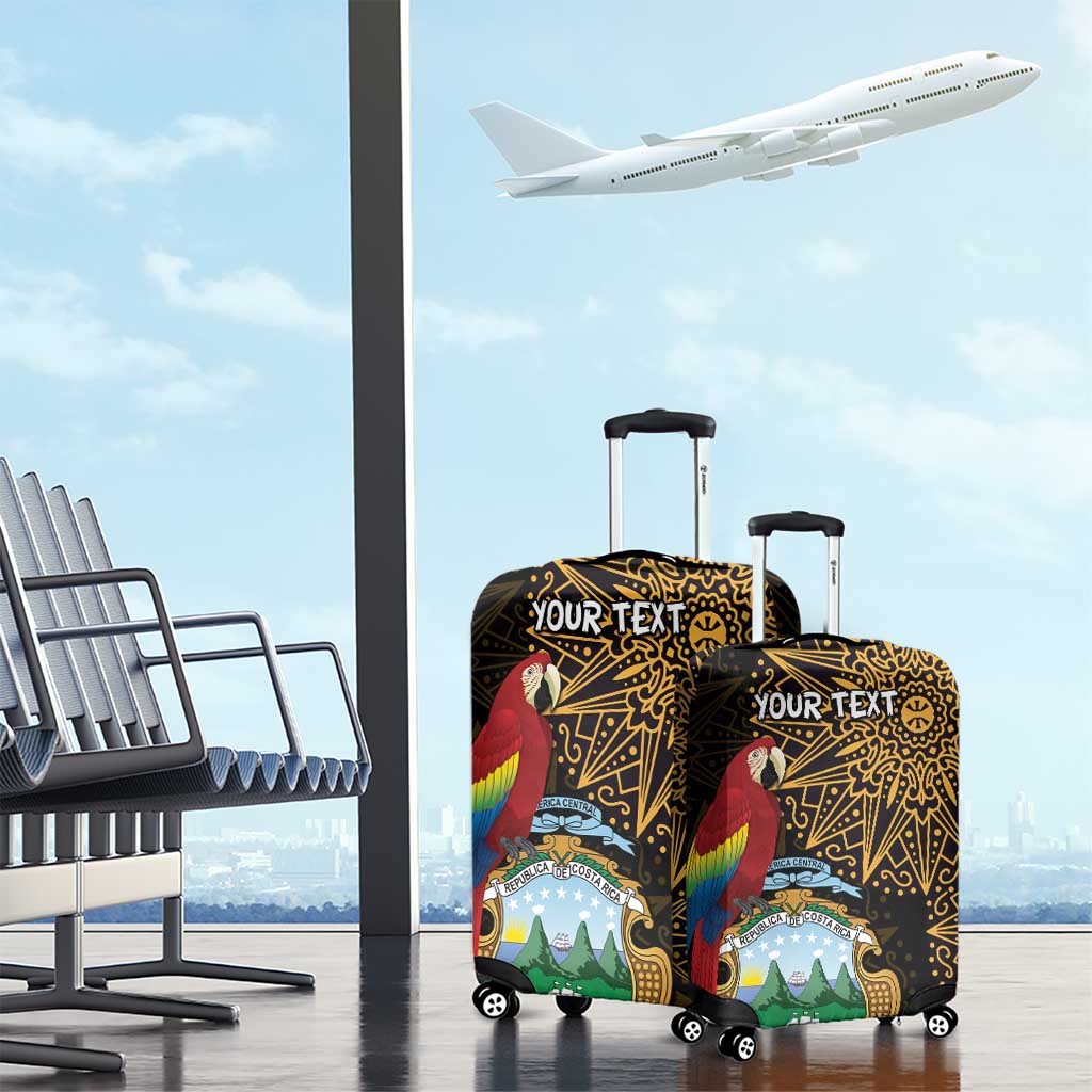 Pura Vida Costa Rica Personalized Luggage Cover Oxcart Ornate Inspired Gold Pattern - Wonder Print Shop