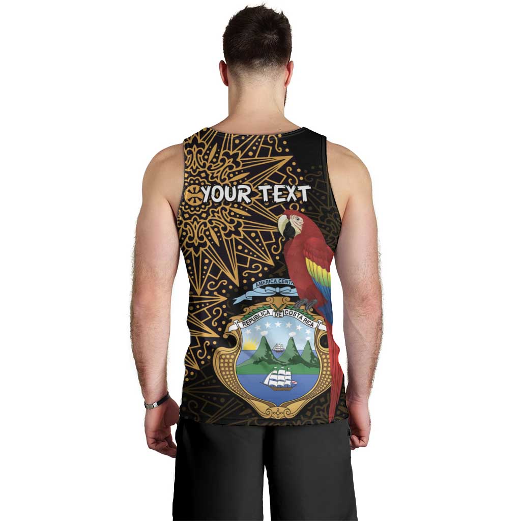 Pura Vida Costa Rica Personalized Men Tank Top Oxcart Ornate Inspired Gold Pattern - Wonder Print Shop