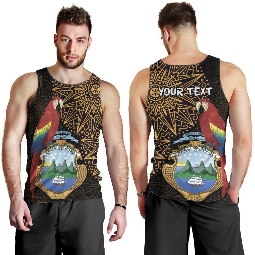 Pura Vida Costa Rica Personalized Men Tank Top Oxcart Ornate Inspired Gold Pattern - Wonder Print Shop
