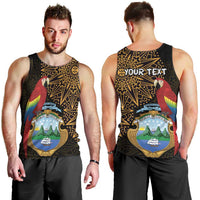 Pura Vida Costa Rica Personalized Men Tank Top Oxcart Ornate Inspired Gold Pattern - Wonder Print Shop