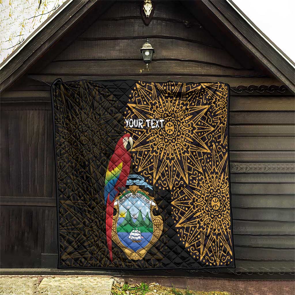 Pura Vida Costa Rica Personalized Quilt Oxcart Ornate Inspired Gold Pattern - Wonder Print Shop