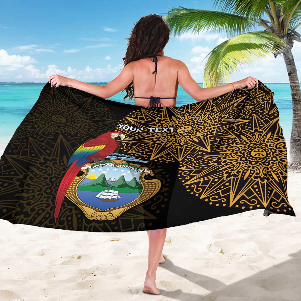 Pura Vida Costa Rica Personalized Sarong Oxcart Ornate Inspired Gold Pattern - Wonder Print Shop