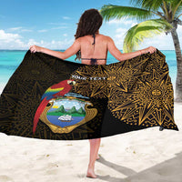 Pura Vida Costa Rica Personalized Sarong Oxcart Ornate Inspired Gold Pattern - Wonder Print Shop