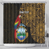 Pura Vida Costa Rica Personalized Shower Curtain Oxcart Ornate Inspired Gold Pattern - Wonder Print Shop