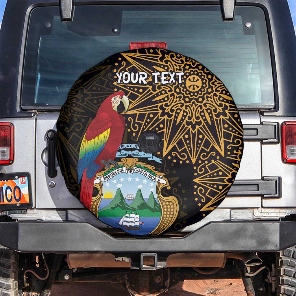 Pura Vida Costa Rica Personalized Spare Tire Cover Oxcart Ornate Inspired Gold Pattern - Wonder Print Shop