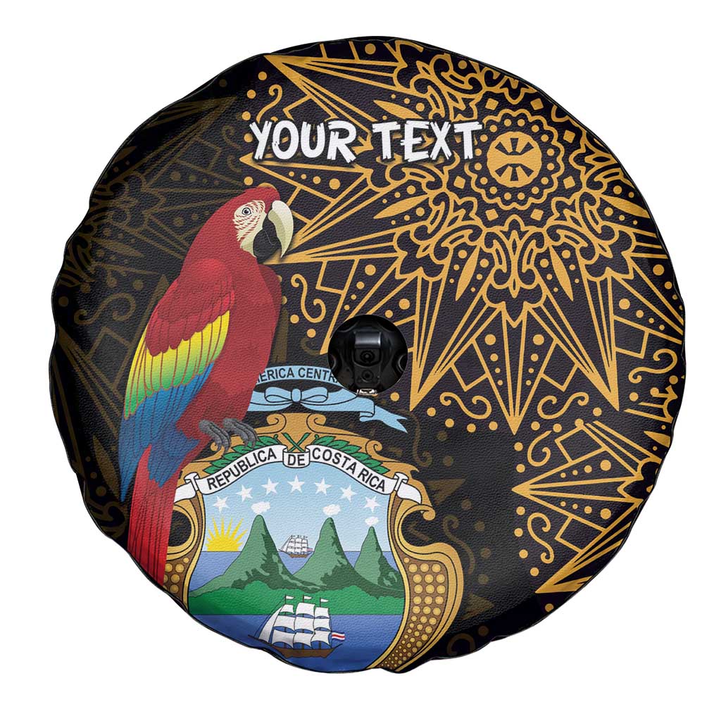 Pura Vida Costa Rica Personalized Spare Tire Cover Oxcart Ornate Inspired Gold Pattern - Wonder Print Shop
