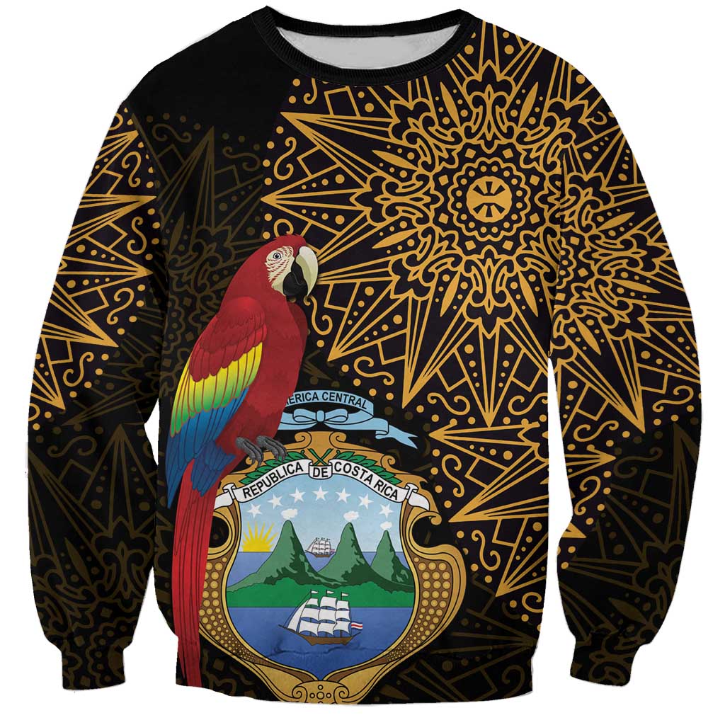 Pura Vida Costa Rica Personalized Sweatshirt Oxcart Ornate Inspired Gold Pattern - Wonder Print Shop