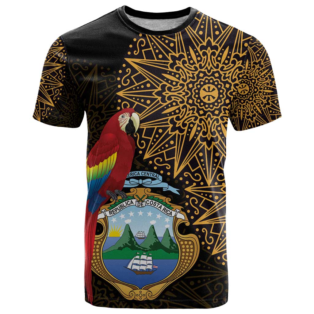 Pura Vida Costa Rica Personalized T Shirt Oxcart Ornate Inspired Gold Pattern - Wonder Print Shop