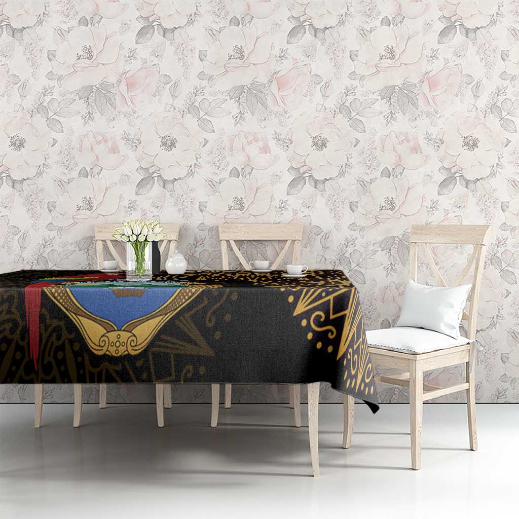 Pura Vida Costa Rica Personalized Tablecloth Oxcart Ornate Inspired Gold Pattern - Wonder Print Shop