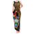 Pura Vida Costa Rica Personalized Tank Maxi Dress Oxcart Ornate Inspired Gold Pattern - Wonder Print Shop