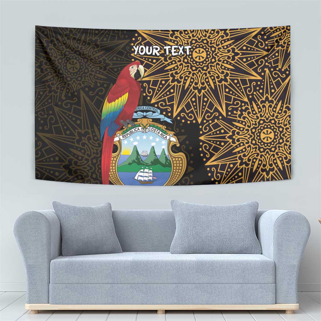 Pura Vida Costa Rica Personalized Tapestry Oxcart Ornate Inspired Gold Pattern - Wonder Print Shop