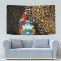 Pura Vida Costa Rica Personalized Tapestry Oxcart Ornate Inspired Gold Pattern - Wonder Print Shop