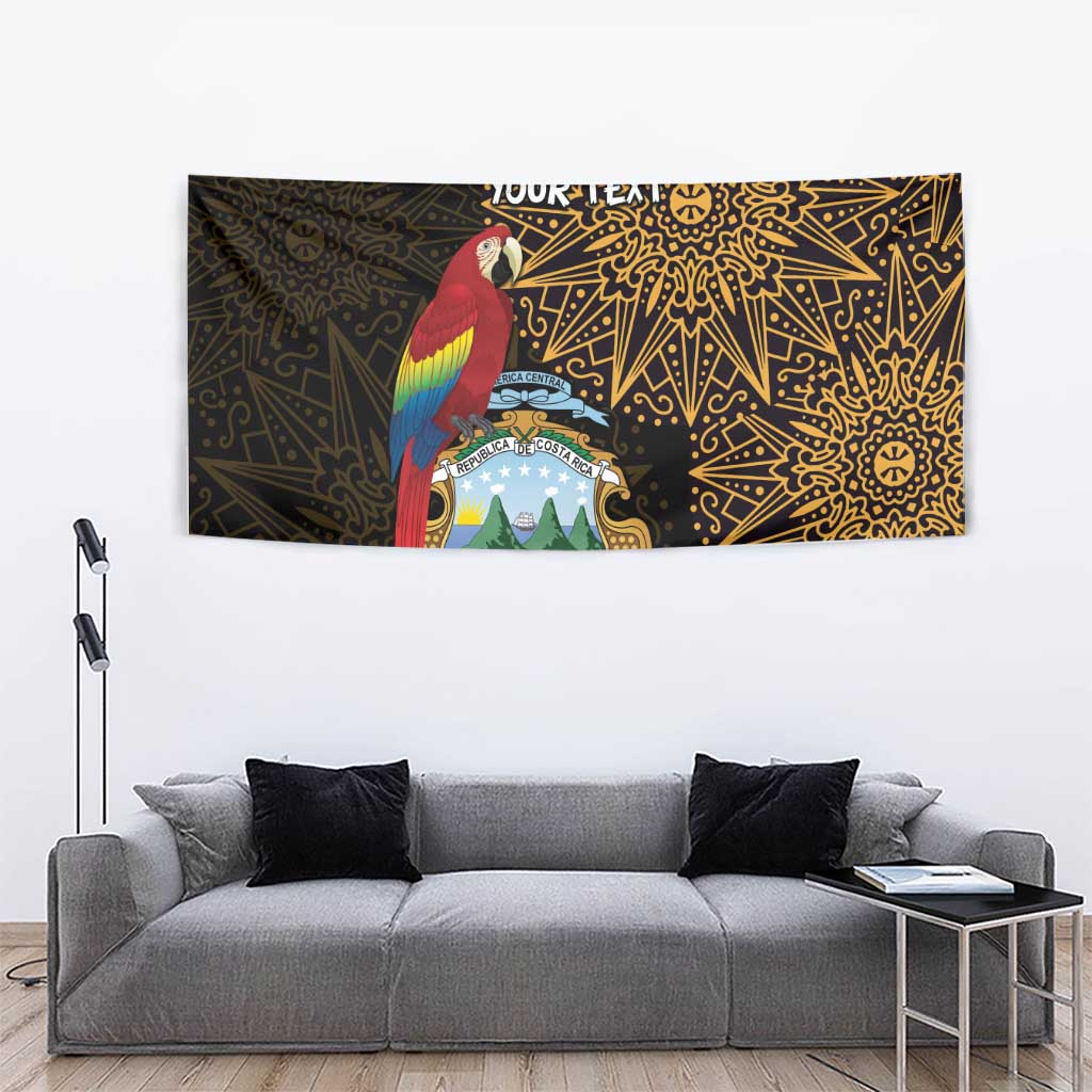 Pura Vida Costa Rica Personalized Tapestry Oxcart Ornate Inspired Gold Pattern - Wonder Print Shop