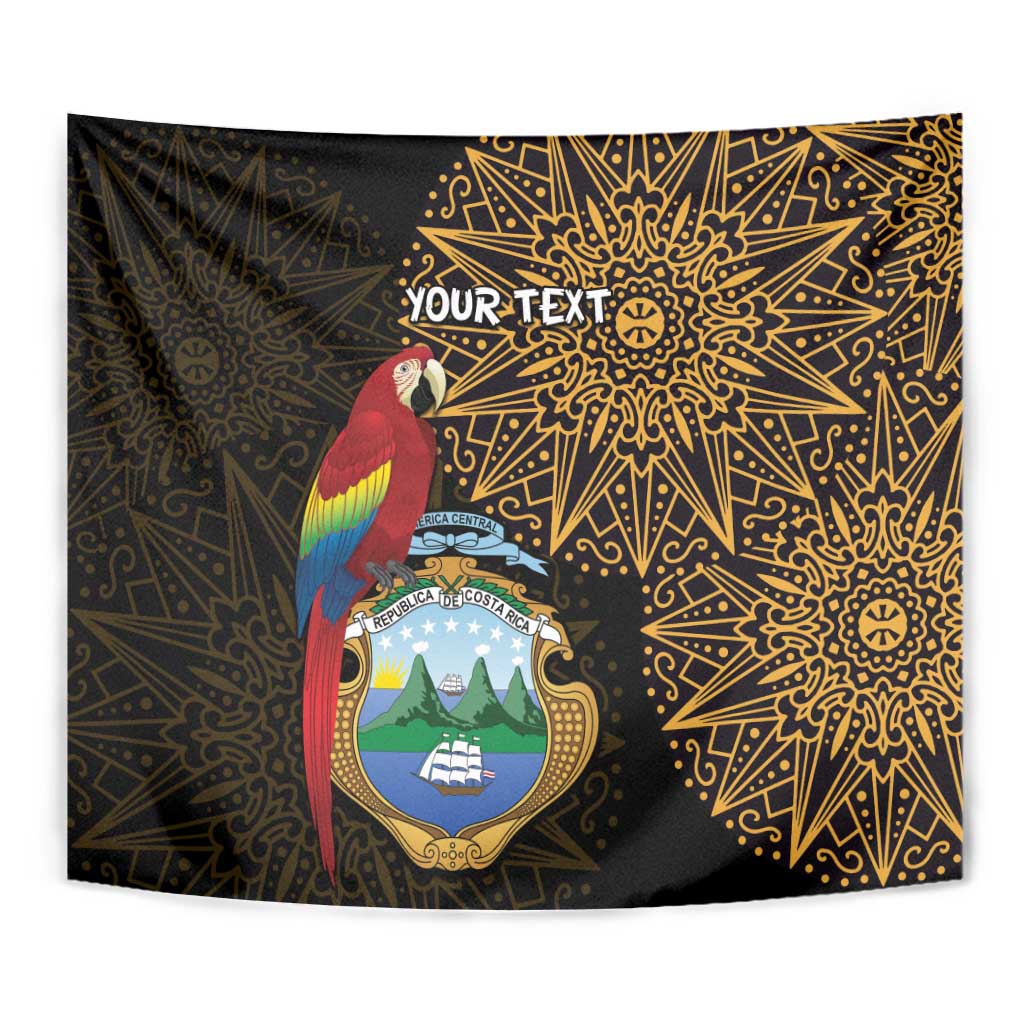 Pura Vida Costa Rica Personalized Tapestry Oxcart Ornate Inspired Gold Pattern - Wonder Print Shop