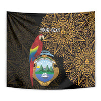 Pura Vida Costa Rica Personalized Tapestry Oxcart Ornate Inspired Gold Pattern - Wonder Print Shop