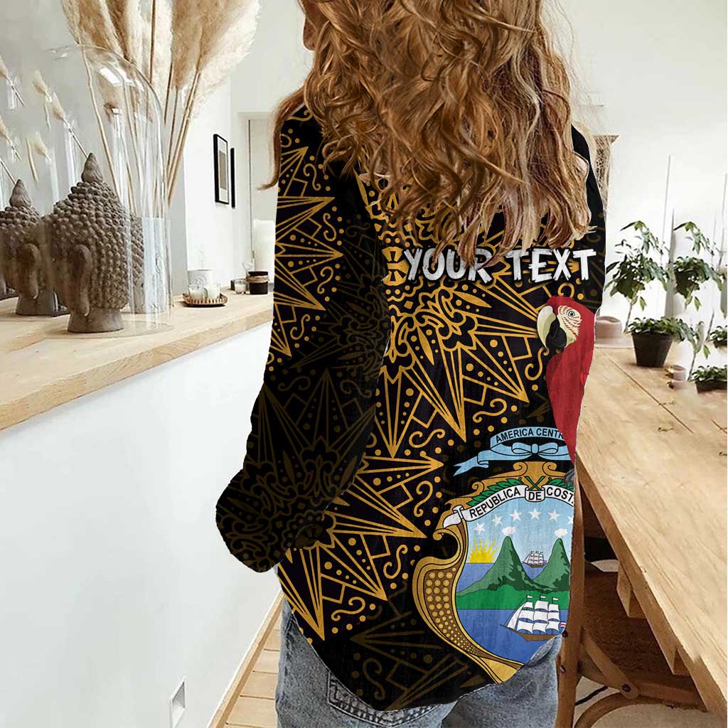 Pura Vida Costa Rica Personalized Women Casual Shirt Oxcart Ornate Inspired Gold Pattern - Wonder Print Shop