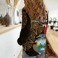 Pura Vida Costa Rica Personalized Women Casual Shirt Oxcart Ornate Inspired Gold Pattern - Wonder Print Shop