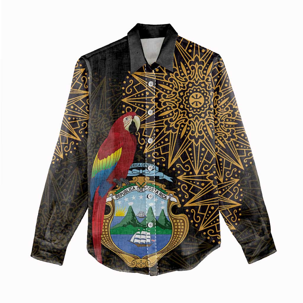 Pura Vida Costa Rica Personalized Women Casual Shirt Oxcart Ornate Inspired Gold Pattern - Wonder Print Shop