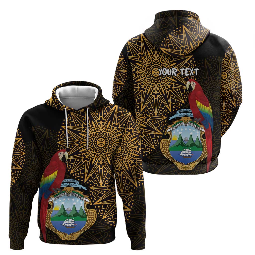 Pura Vida Costa Rica Personalized Zip Hoodie Oxcart Ornate Inspired Gold Pattern - Wonder Print Shop