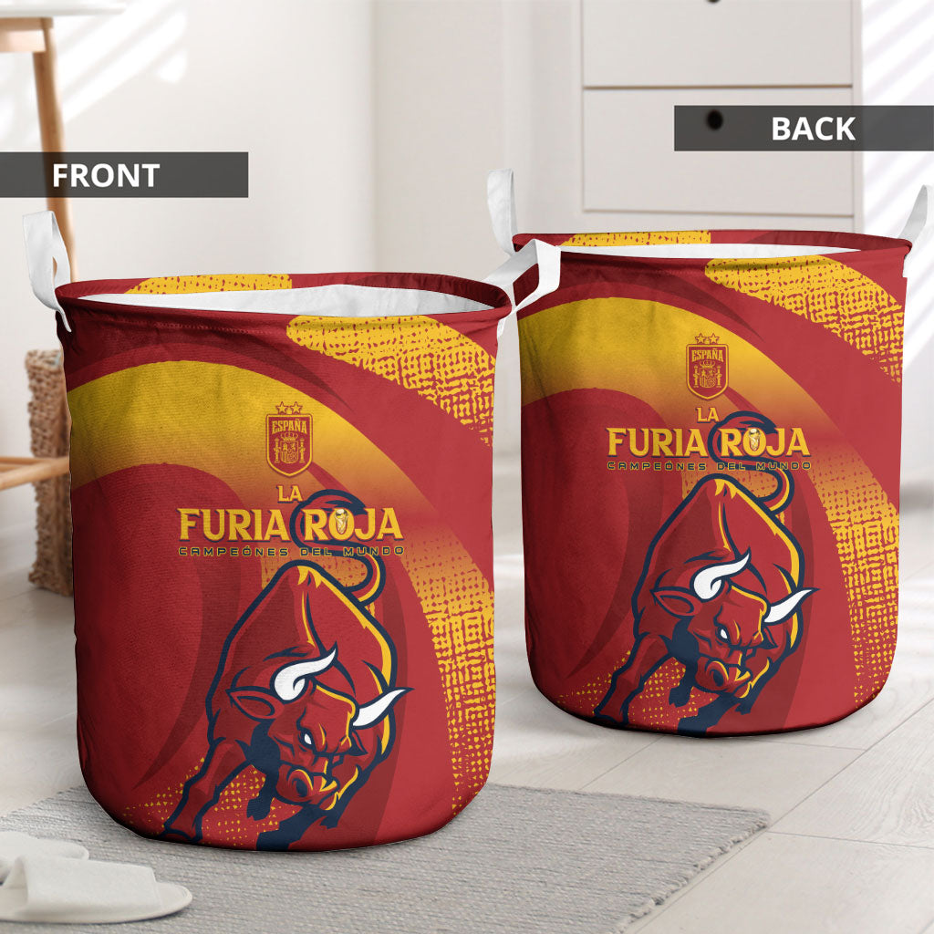 La Furia Roja Campeones del Mundo Laundry Basket Espana El Toro
