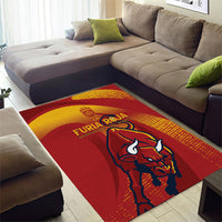 La Furia Roja Campeones del Mundo Area Rug Espana El Toro