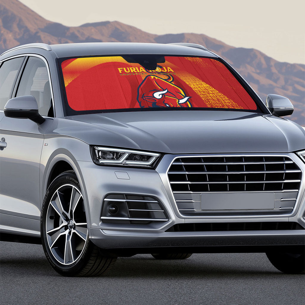 La Furia Roja Campeones del Mundo Auto Sun Shade Espana El Toro