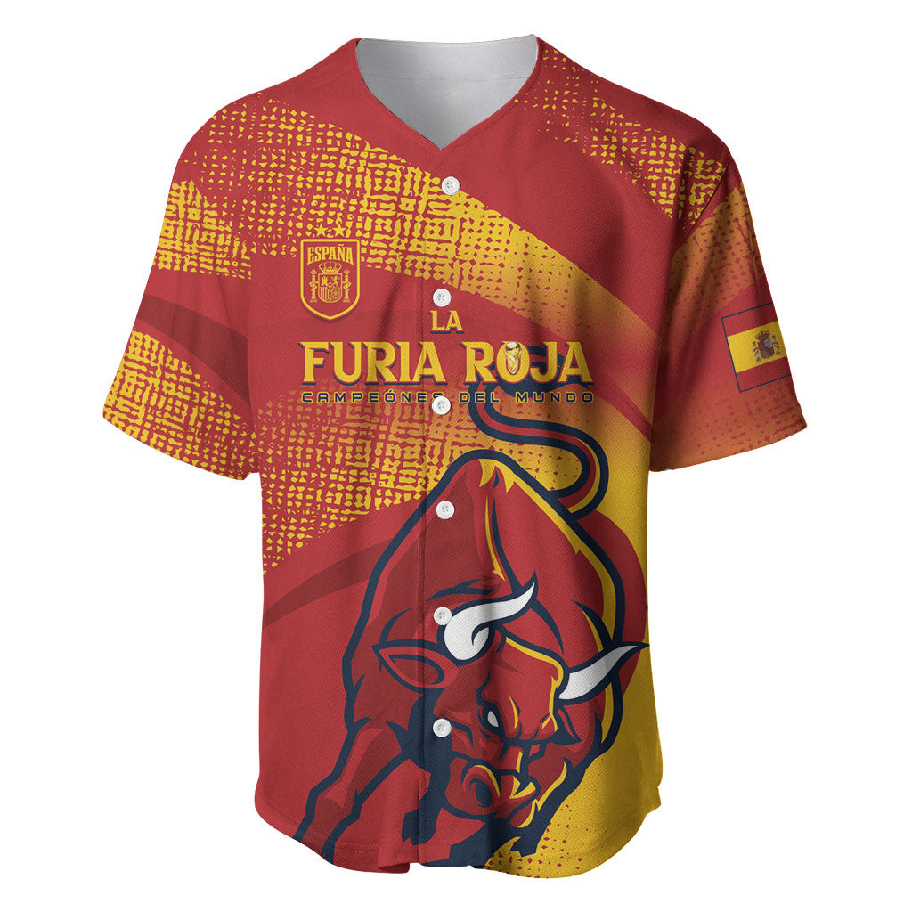 La Furia Roja Custom Campeones del Mundo Baseball Jersey Espana El Toro