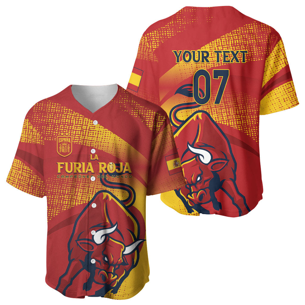La Furia Roja Custom Campeones del Mundo Baseball Jersey Espana El Toro