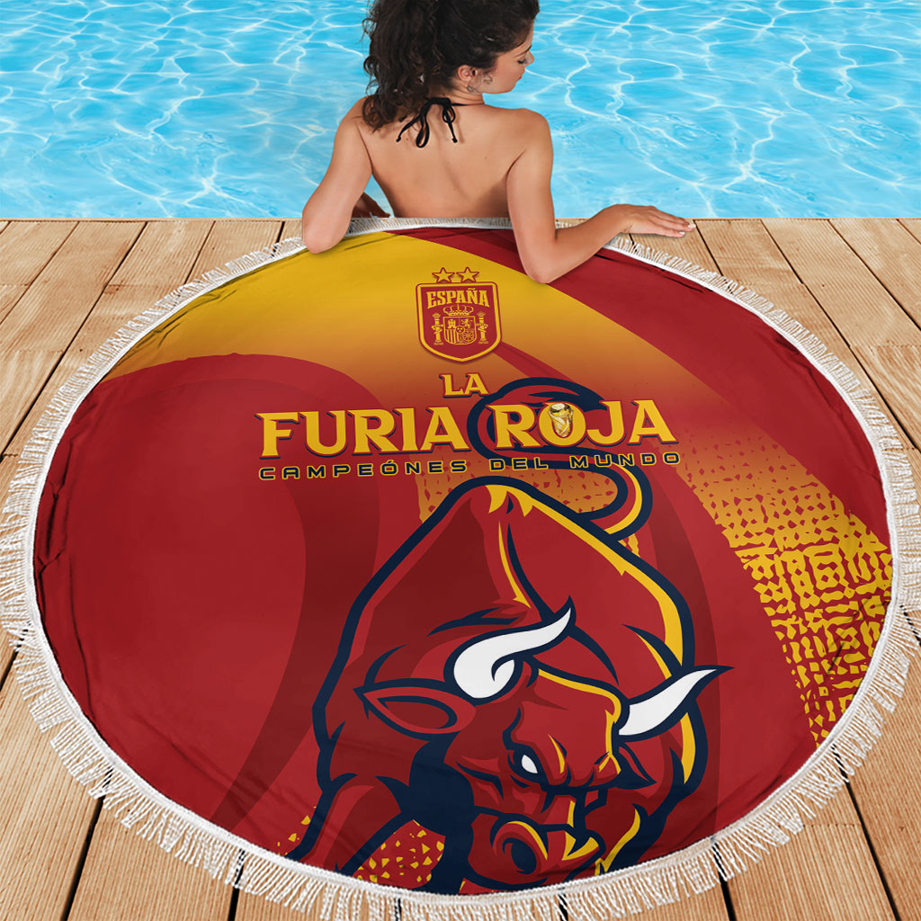 La Furia Roja Campeones del Mundo Beach Blanket Espana El Toro