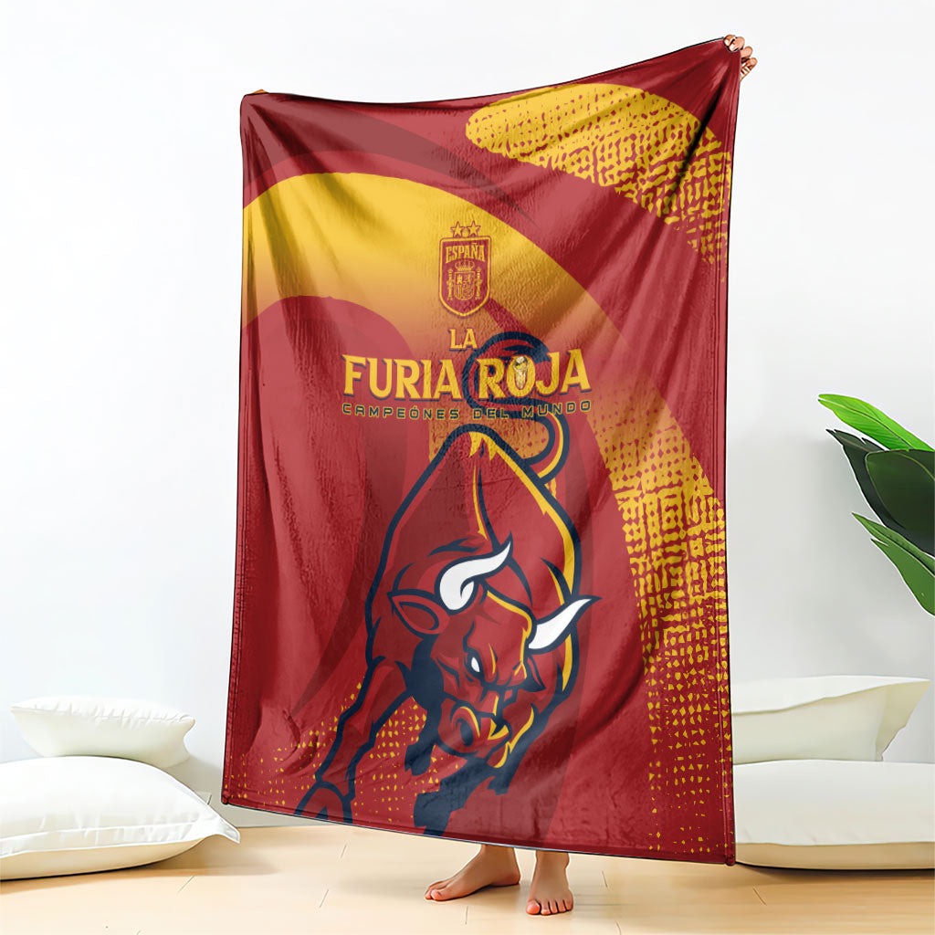 La Furia Roja Campeones del Mundo Blanket Espana El Toro