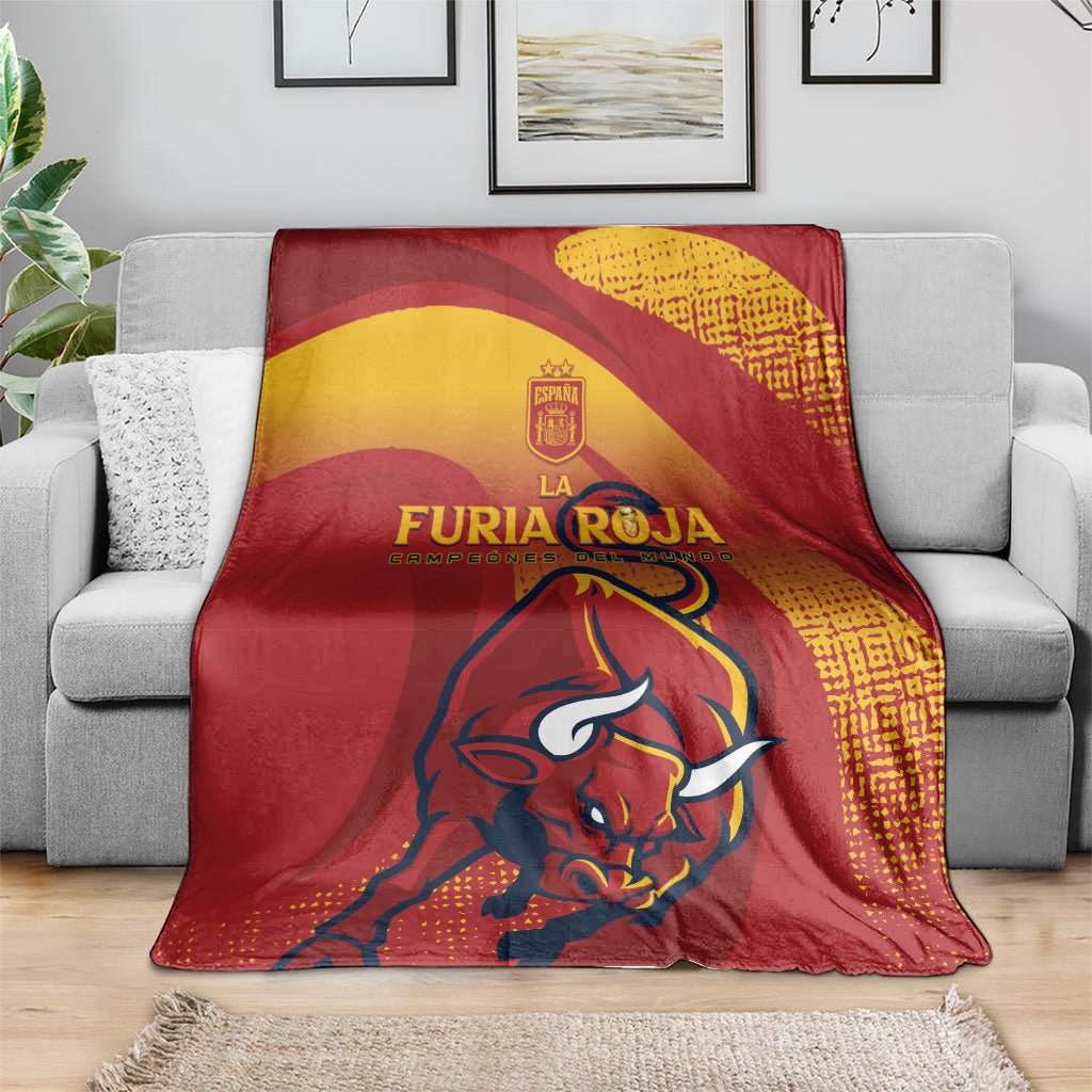 La Furia Roja Campeones del Mundo Blanket Espana El Toro