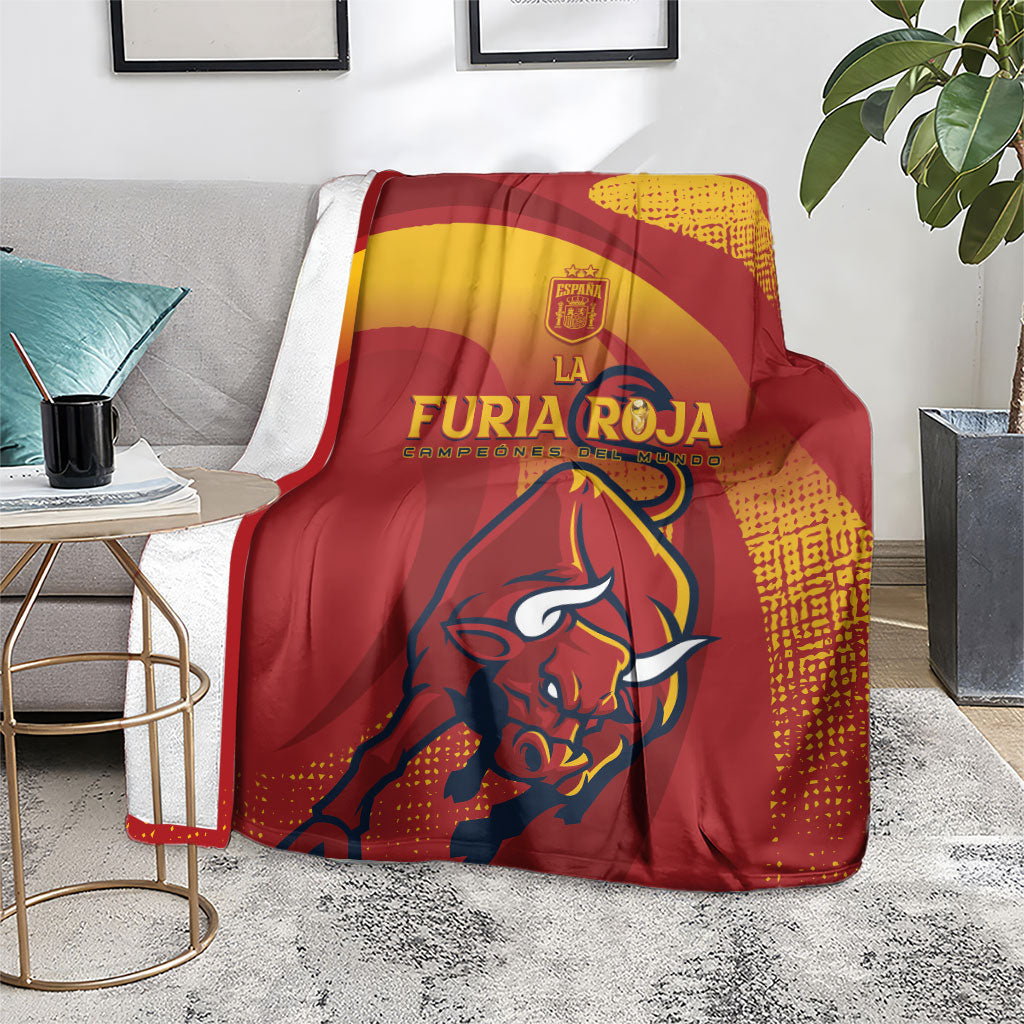 La Furia Roja Campeones del Mundo Blanket Espana El Toro