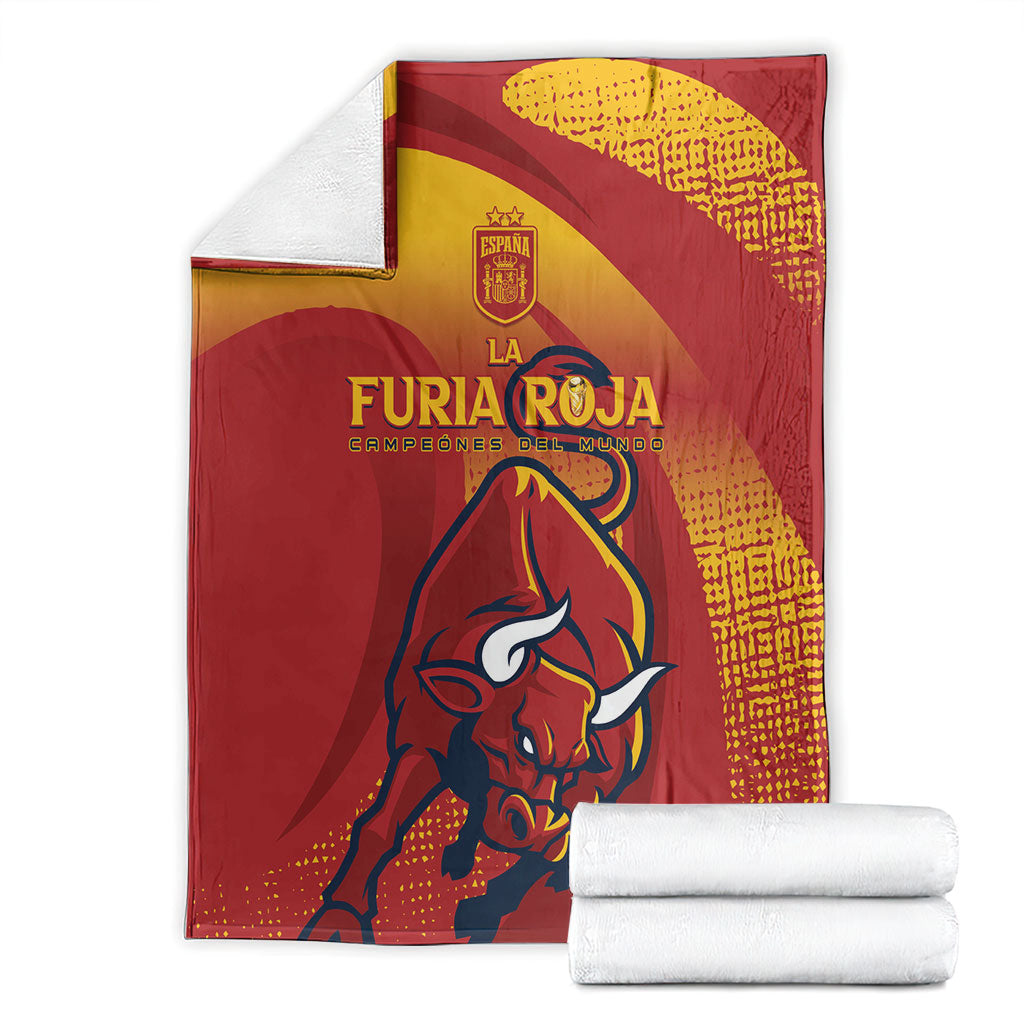 La Furia Roja Campeones del Mundo Blanket Espana El Toro