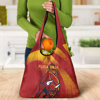 La Furia Roja Campeones del Mundo Grocery Bag Espana El Toro