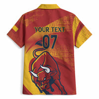 La Furia Roja Custom Campeones del Mundo Hawaiian Shirt Espana El Toro