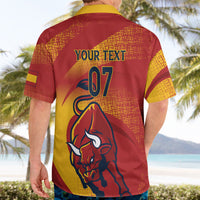 La Furia Roja Custom Campeones del Mundo Hawaiian Shirt Espana El Toro