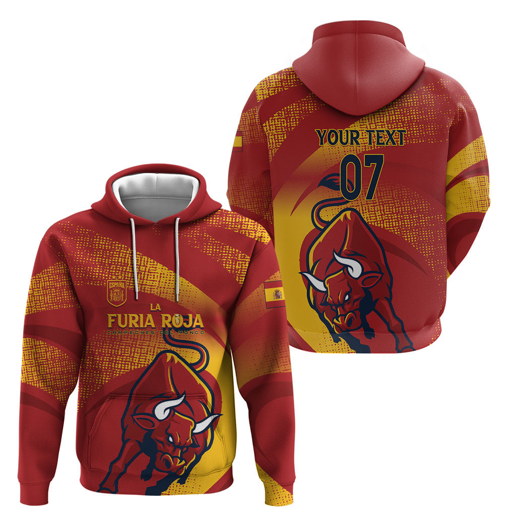 La Furia Roja Custom Campeones del Mundo Hoodie Espana El Toro