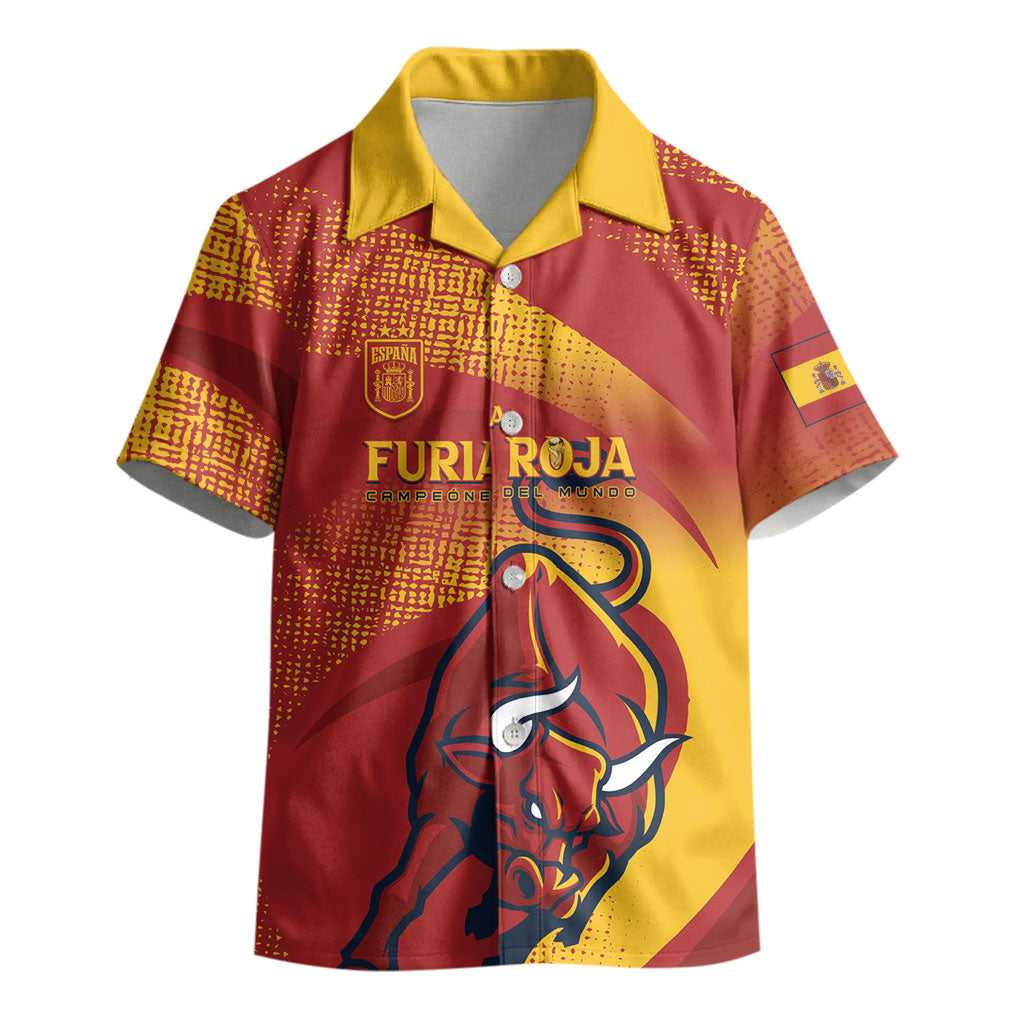 La Furia Roja Custom Campeones del Mundo Kid Hawaiian Shirt Espana El Toro
