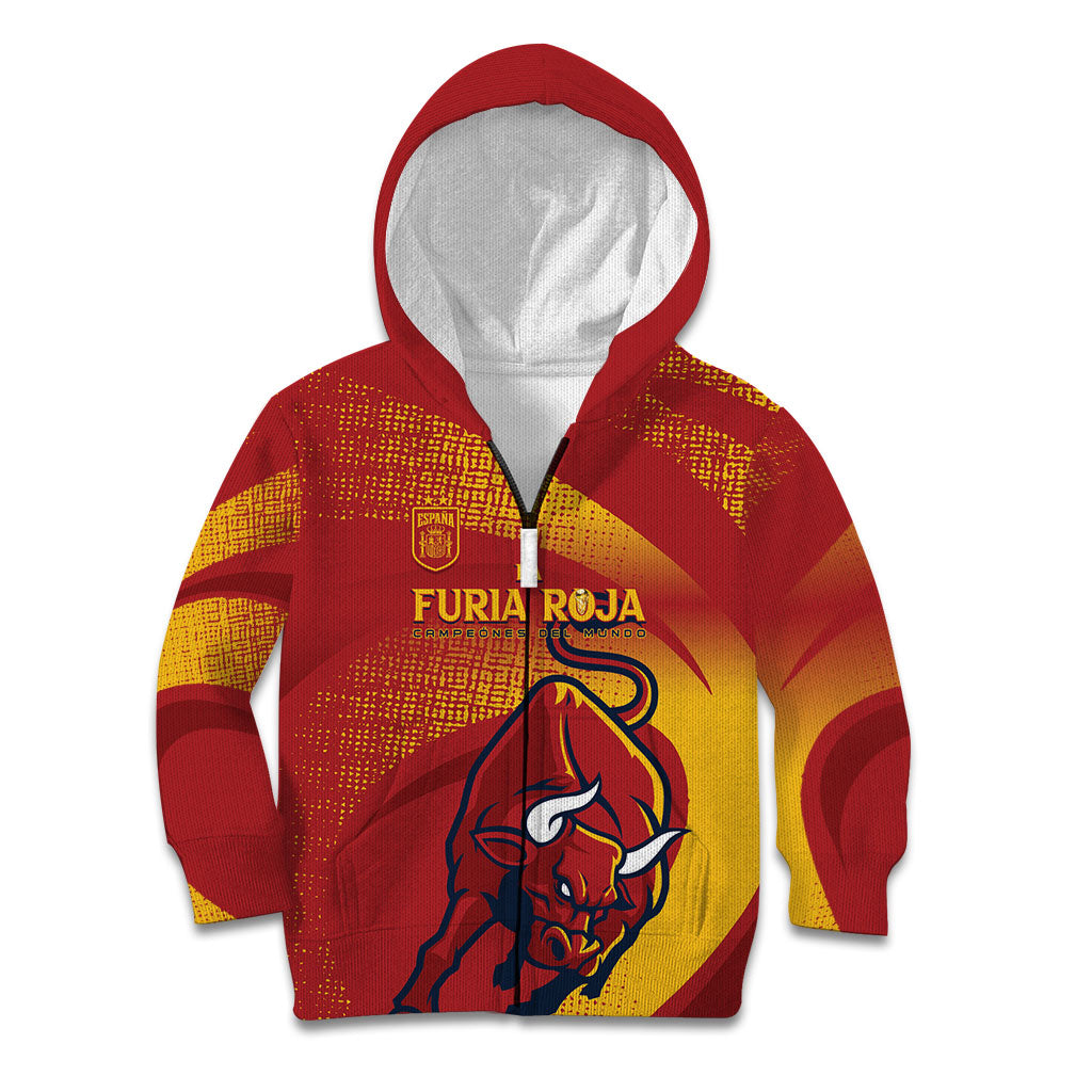 La Furia Roja Custom Campeones del Mundo Kid Hoodie Espana El Toro