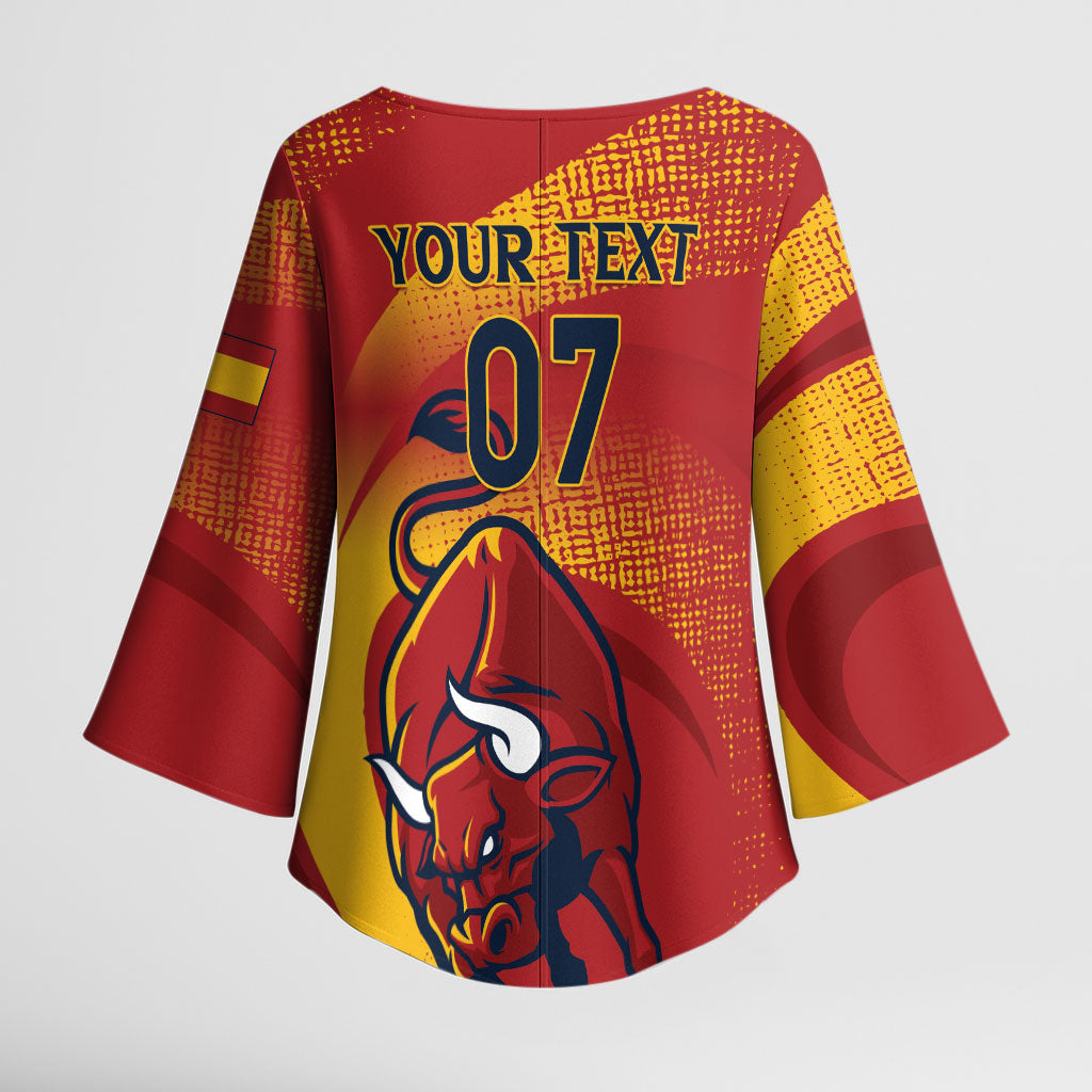 La Furia Roja Custom Campeones del Mundo Kimono Sleeve Blouse Espana El Toro