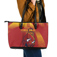 La Furia Roja Campeones del Mundo Leather Tote Bag Espana El Toro