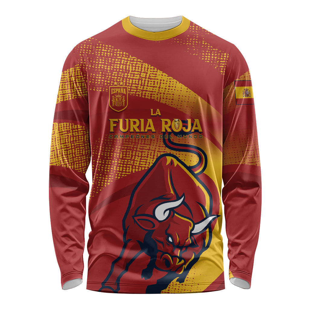 La Furia Roja Custom Campeones del Mundo Long Sleeve Shirt Espana El Toro