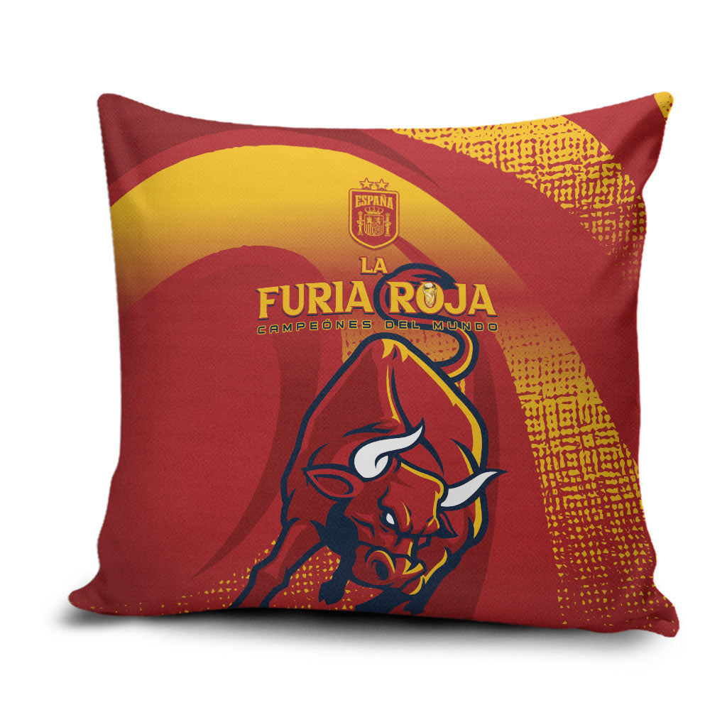 La Furia Roja Campeones del Mundo Pillow Cover Espana El Toro
