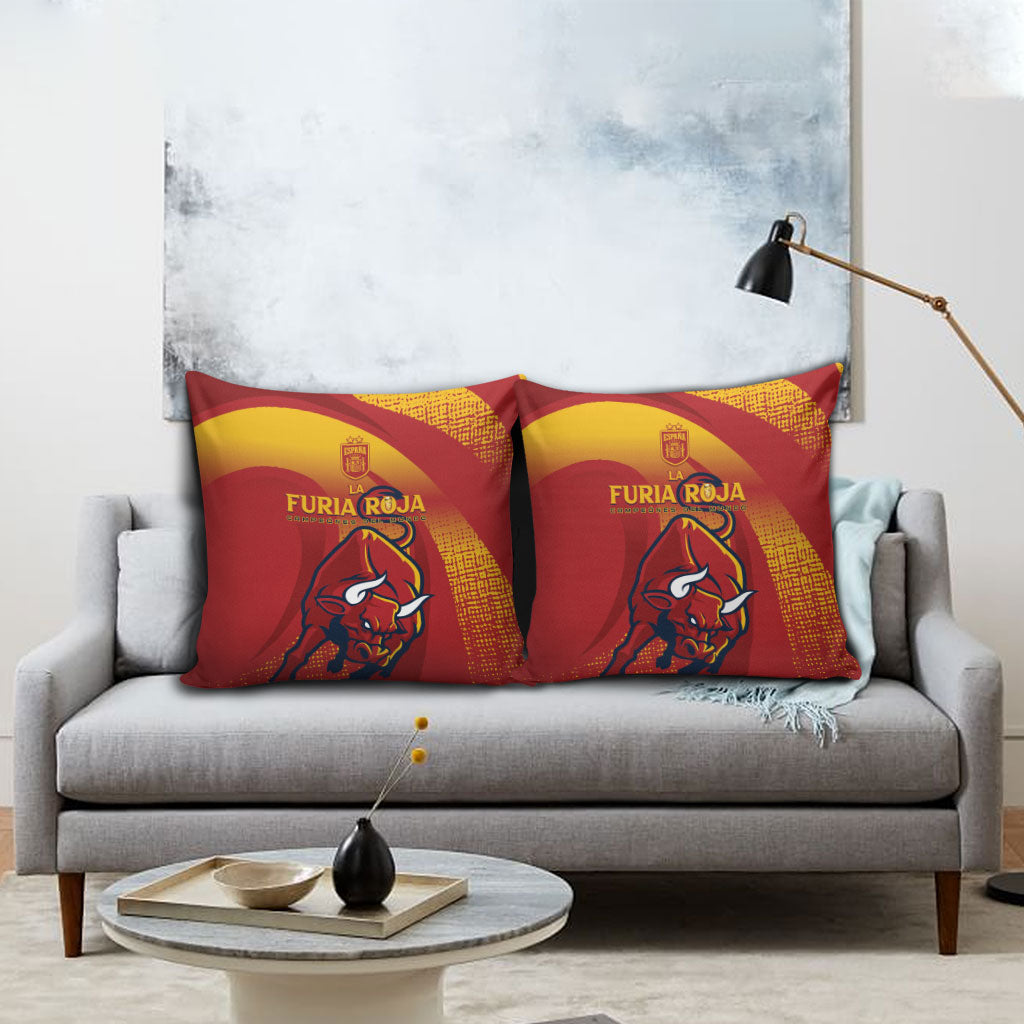 La Furia Roja Campeones del Mundo Pillow Cover Espana El Toro