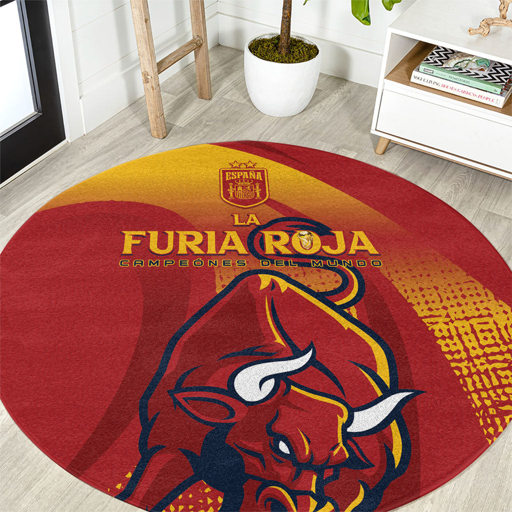 La Furia Roja Campeones del Mundo Round Carpet Espana El Toro