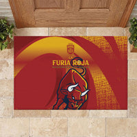 La Furia Roja Campeones del Mundo Rubber Doormat Espana El Toro