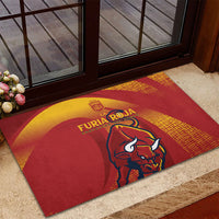 La Furia Roja Campeones del Mundo Rubber Doormat Espana El Toro