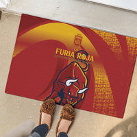 La Furia Roja Campeones del Mundo Rubber Doormat Espana El Toro