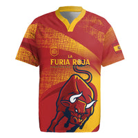 La Furia Roja Custom Campeones del Mundo Rugby Jersey Espana El Toro