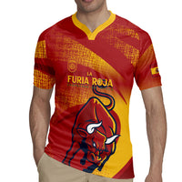 La Furia Roja Custom Campeones del Mundo Rugby Jersey Espana El Toro